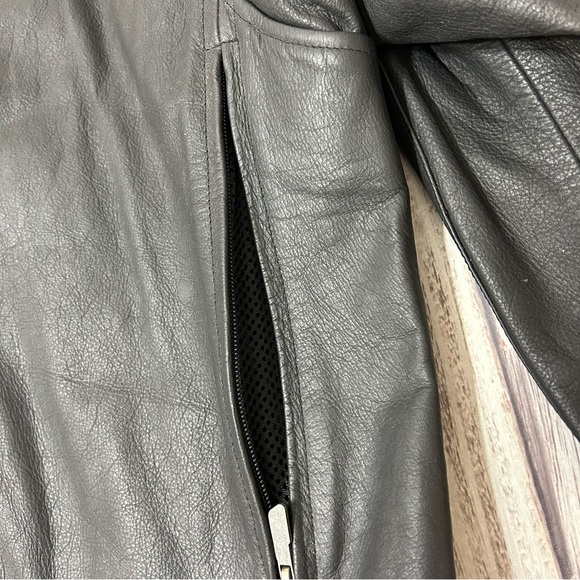 Harley Davidson Men’s Large Crossroads Reflective Black Full Zip Leather Jacket - Picture 11 of 16